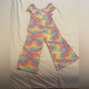 Posh Peanut LISA FRANK Colorful Leopard Print Jumpsuit